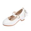Girls' Leather Princess Shoes 2025 Children's Shoes Round-Toe Soft-Sole Girls High Heel Princess Crystal Party Dance Shoes