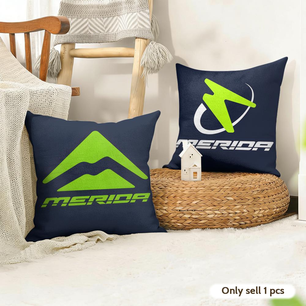 Fashion MMeridaS Bikes Cushion Cover Natural Linen Organic Fabric DoubleSided Printing Couch Pillow Covers Home Decor