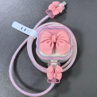 Charger Protector Cable Organiser For iPhone 15 14 11 13 18W 20W Charging Protection Cover Data Cable Management Cord Winder Kit