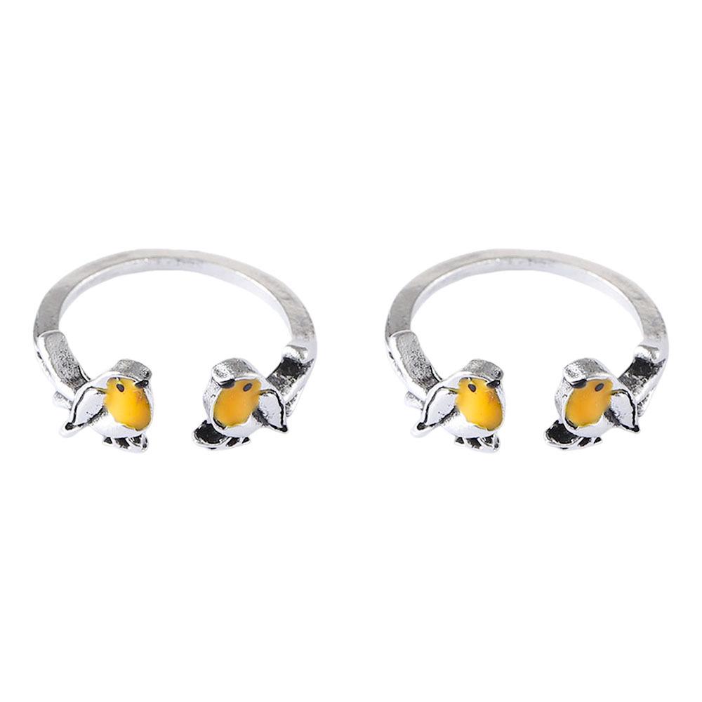 Vintage Colorful Bird Drip Oil Earrings - Chic & Unique Animal Ear Ornaments