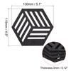 Uxcell Felt Coasters, 4-Piece Hexagonal Mat Pad for Drink Cups, Pots, Bowls, Vases, Dark Gray