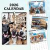 1 st 2026 Väggkalender, Hundresor Tema, 12 Vackra Design, Månadsplaner, Perfekt Gåva för Födelsedag, Jul, Nyår