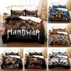 3D Printed Manowar Hip Hop Bedding Set Duvet Cover Bedroom Comforter Single Twin King Size Quilt Cover Home Textile 23Pcs
