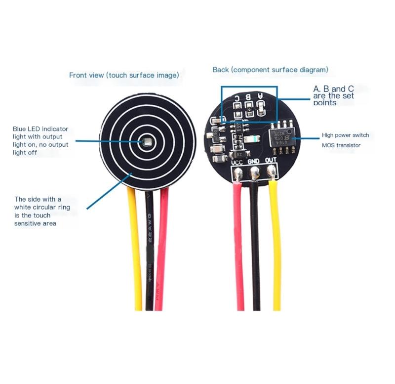 Versatile DC3 24V 10A Touch Switches Sensors Module With High Load Capacity And Energy Efficiency Easy Installation