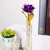 24k Gold Foil Plated Eternal Rose Flower for Romantic Valentine's Day Lover Wedding Mother's Day Gifts