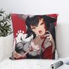 Anime Ookami Mio Japan Pillow Case Retro Trendy Pillow Cover Square Graphic Cushion Cover Pillowcases For Sofa Car Home Decor