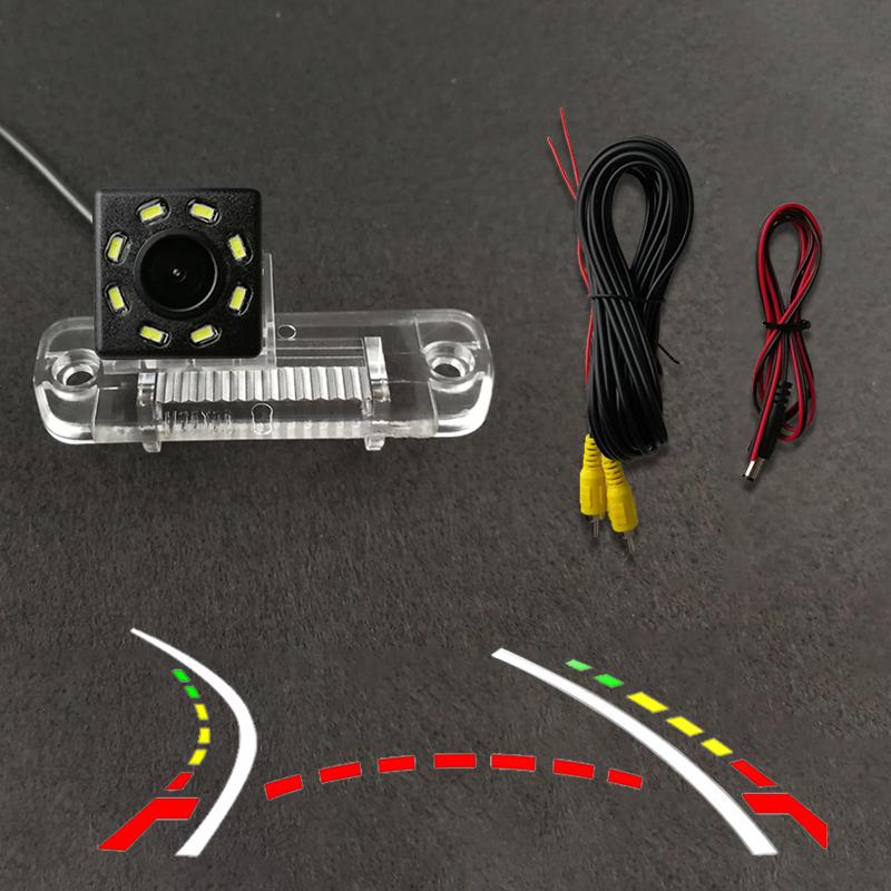 Wireless Car CCD Rear Camera Fisheye 4 8 12 Led Dynamic For Benz SLK Class R171 R350 R500 ML350 W203 W211 B200 A160 W219