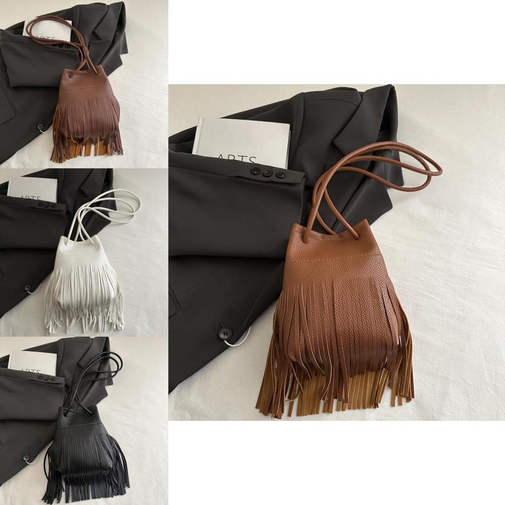 Tassel Phone Bag With Magnetic Closure For Daily Casual Wear
