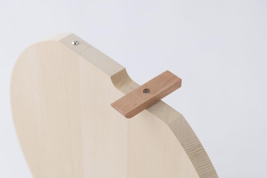 Umezawa Hiba rundes Schneidebrett mit großem Schneidebrett mit Naturholzständer [Aomori-Ständer, 78026],