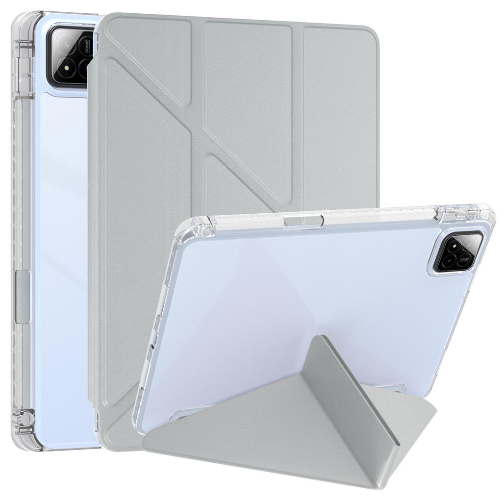 For Xiaomi Pad 7 Pro/Pad 7 Case PU Leather Origami Stand Clear Tablet Cover