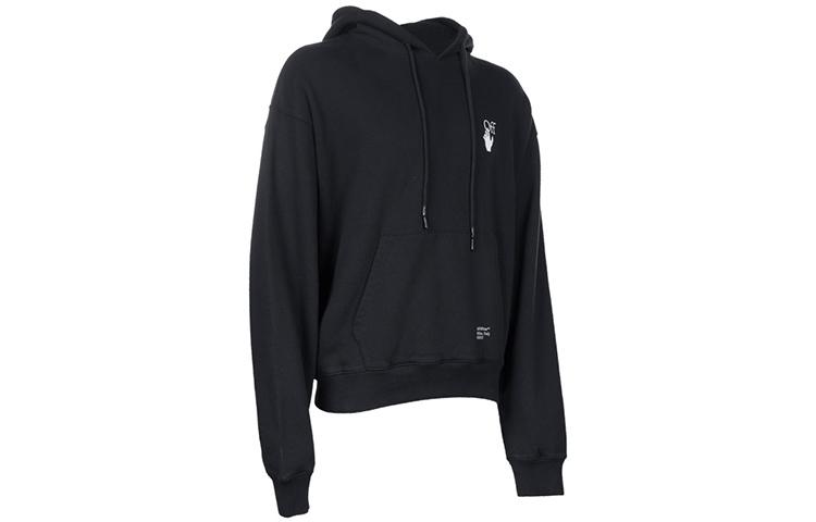 OFF WHITE Oversized Caravaggio Saint Jerome Writing Arrows Hoodie OMBB037F21FLE0101001