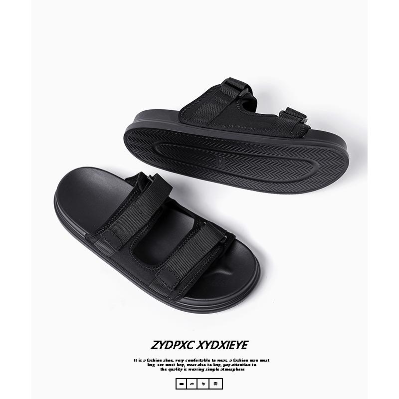 

Однословные шлепанцы мужские летние повседневные пляжные туфли мужская одежда для отпуска износостойкие крутые шлепанцы мужская обувь 1501-B 38 чёрный