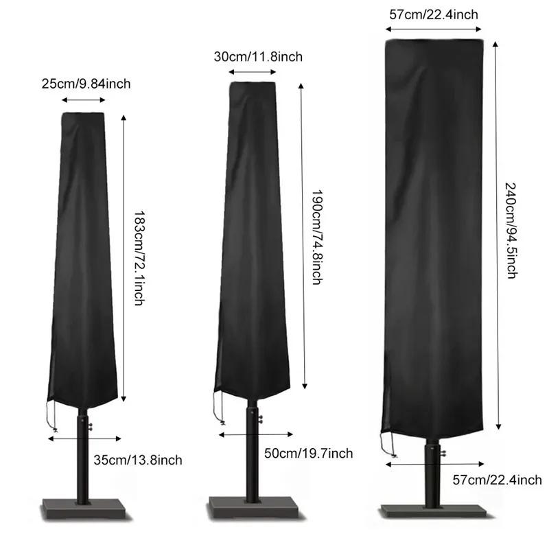Patio Umbrella Cover Universal Waterproof Cantilever Parasol Cover Oxford Fabric Outdoor Garden Protection