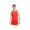 Canottiera Aeroswift Dri-Fit Adv tinta unita traspirante vestibilità slim da uomo Top Rosso Chiaro Nero FN4231-696