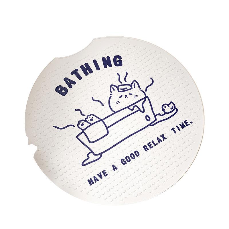 Round Bathroom Anti-slip Mat Household Shower Room Children's Bathing Foot Pad Bathroom Floor Mat Anti-fall Suction Cup Pad