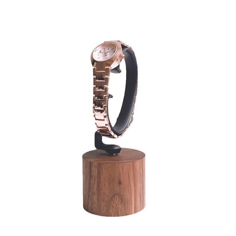 1Pcs Wooden C-Shaped Watch Holder Jewelry Organizer Display Stand For Bracelet Ring Earring Watch Display Solidwood Watch Stand