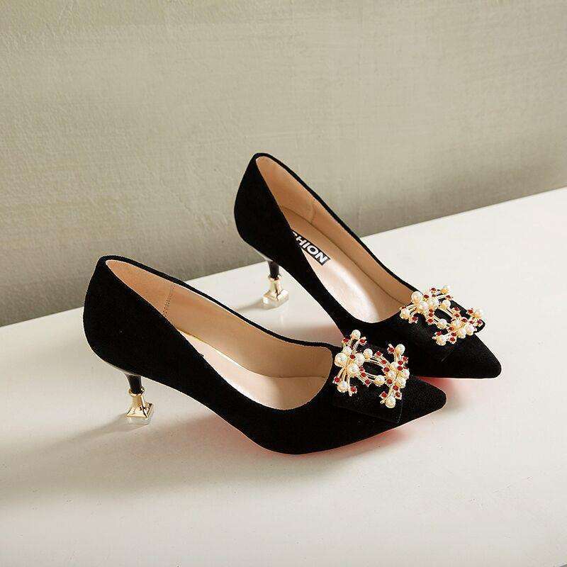 Bridesmaid Wedding Shoes Women's 2025 New Chinese Toast Shoes Red Wedding High Heels Stiletto Beige Blue Bridal Shoes