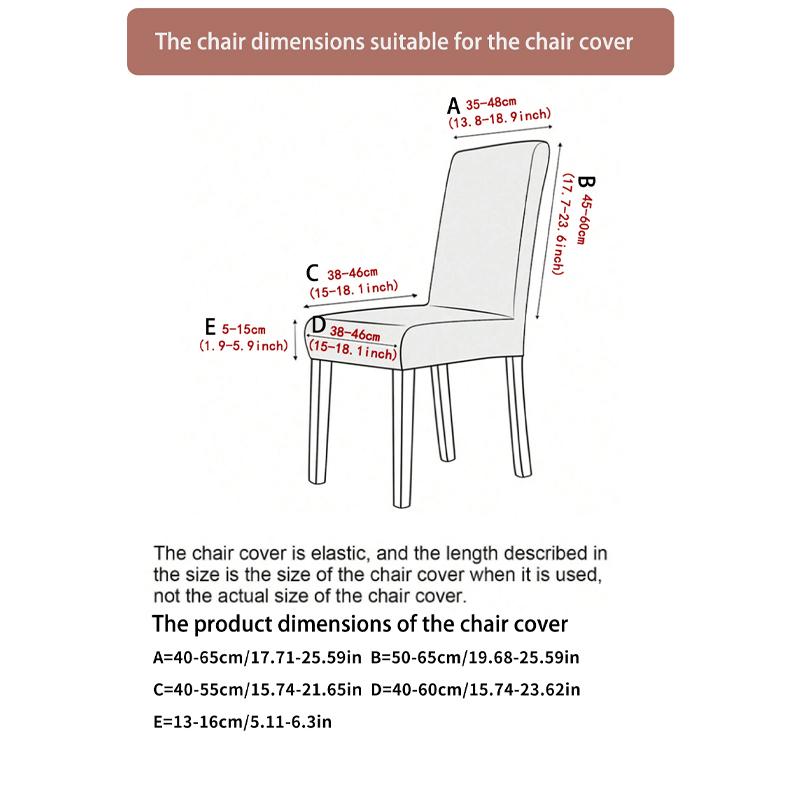 1/2/4/6Pc Stretch Polar Fleece Jacquard Chair Covers - Geometric Pattern, Easy Install For Home & El
