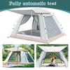 Automatic Quick Open Tent with Canopy Portable Outdoor Rain/Sun Proof Tent for Family Travel Self-drive Camping 3-4/4-6 People