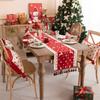 Amazon Christmas Day Decoration Tassel Table Tablecloth Yarn Jacquard Red Elk Christmas Tree Table Flag