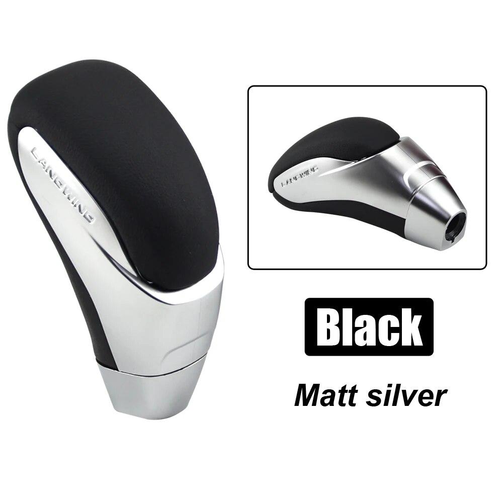 

Автомобильная ручка переключения передач, кожаная головка переключения передач для Mazda 3 2006 2007 2008 2010 2011 2012 года, рычаг переключения передач, автомобильные аксессуары Matt silver