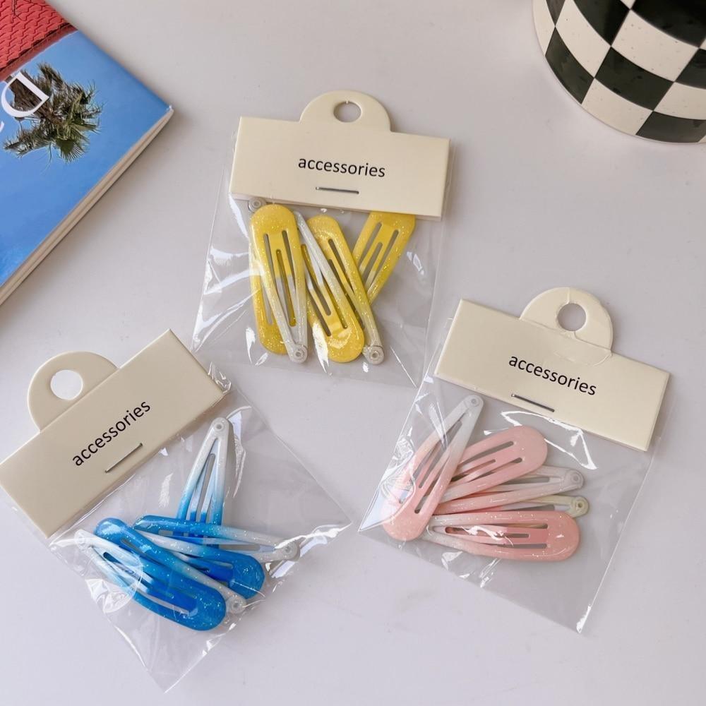 4-5ks Žlutá Zelená Bang Postranní spona Čelenka Dívka Vlasy Zlomené vlasy Boční Spona Jednoduchá Sponka do vlasů Sladký doplněk do vlasů