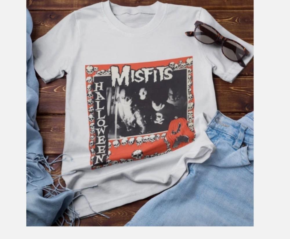 НОВЫЙ! Унисекс РЕДКИЙ MISFITS ХЭЛЛОУИН ТЫКВА Винтажная Футболка Панк Рок Группа Унисекс Футболка XXXXL