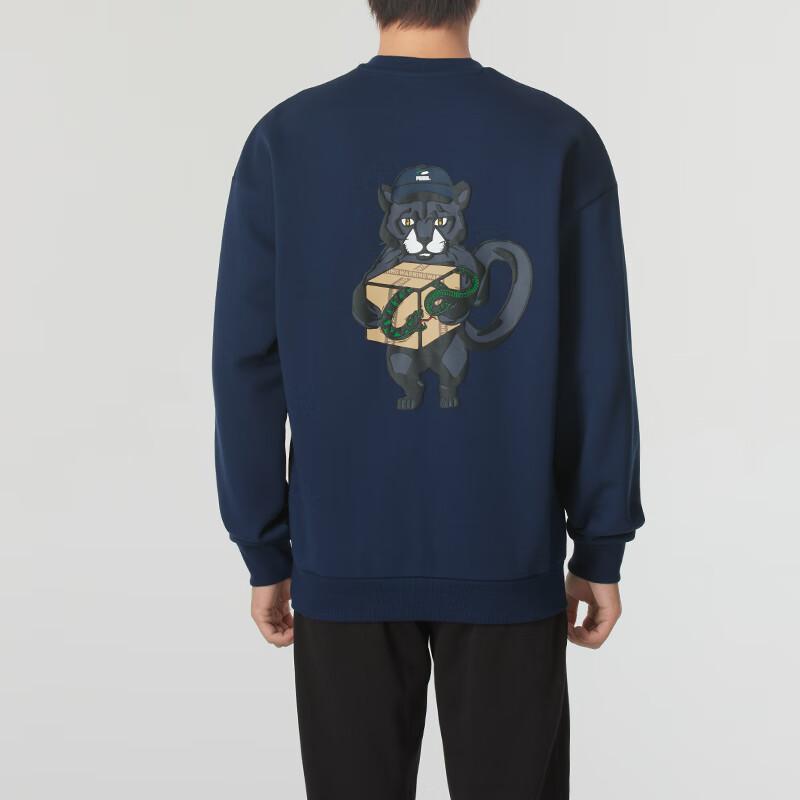 Puma Felpa da College Casual a Manica Lunga Blocco di Colore Moda Cartone Animato Allenamento Corsa Uomo sweatshirt Blu 628144-14