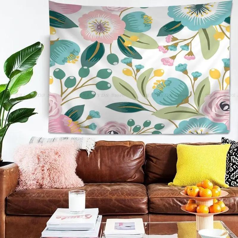 Office Living Room Tapestry Tropical Leaves Flower Wall Tapestry Home Wall Decoration Tapestry