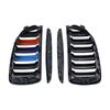 Přední mřížka na ledviny lesklá černá M Color Double Line pro BMW řady 3 E90 E91 2005-2008 325xi 320i 325i 325i 328i 330i 335i