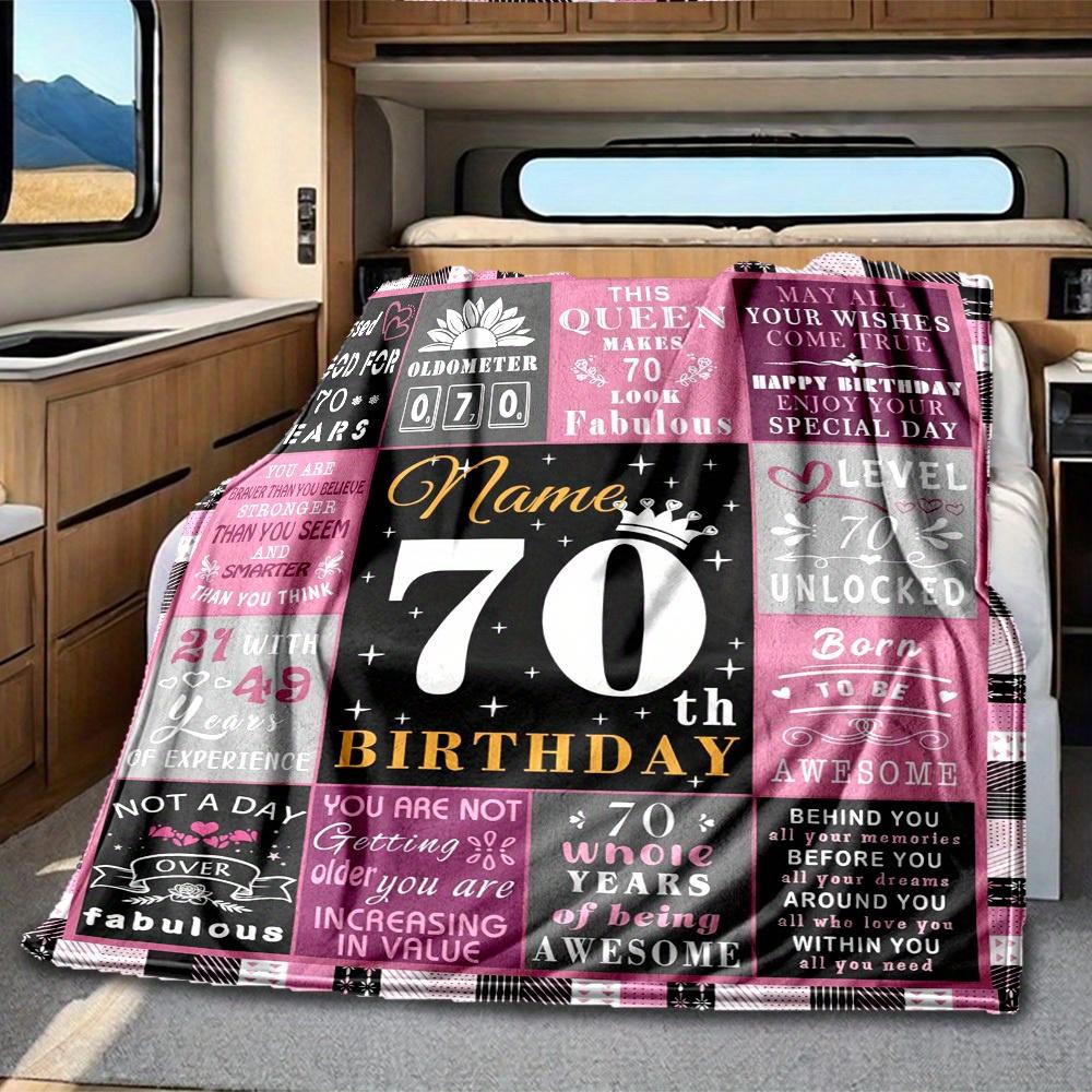 Birthday Queen 70Th Customize Your Name Rv Blanket Comfortable Soft And Lightweight Allseason Multipurpose Blanket Suitable For Travel Camping Picnic