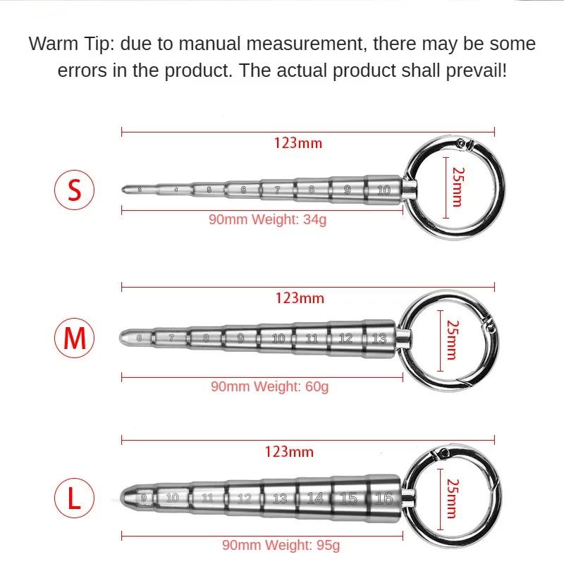 Horse Eye Stick Pagoda Stainless Steel Dilator Penis Plug Urethral Bead Urine Plugging Rod Metal Horse Eye Expander Sex Toys