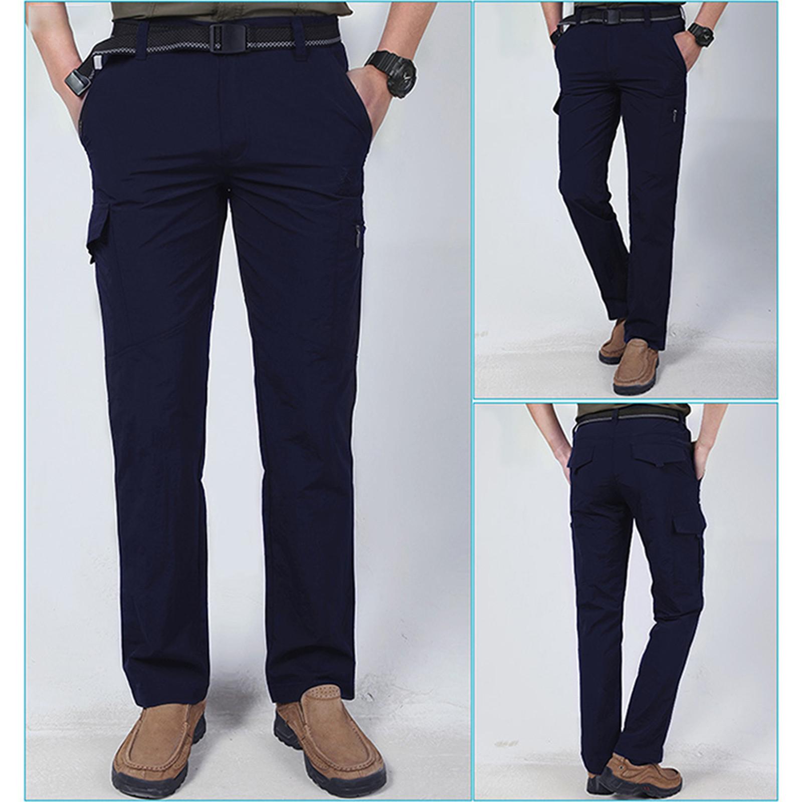 

Мужские летние уличные быстросохнущие дышащие спортивные брюки, спортивные брюки XL синий