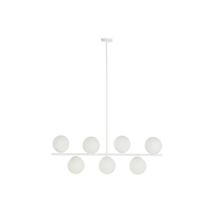 Suspension 98 X 45 X 30 Cm Verre Métal Blanc 50 W