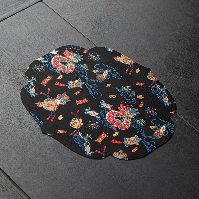 

New Chinese Style Tea Mat Zen Double-Sided Insulated Vintage Tablecloth Tea Cloth Waterproof Tablecloth Teacup Mat Ceremony 2025