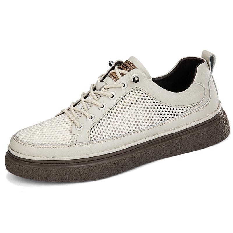 Men's Shoes Hollow Mesh Shoes Men's Sports Shoes Breathable Driving Shoes One Pedal Lazy Shoes Casual Board Shoes