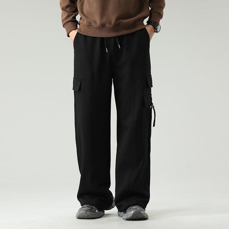 Wide-leg Pants Men Autumn and Winter Casual Pants Men Autumn and Winter Straight Loose Sweatpants Men Autumn and Winter