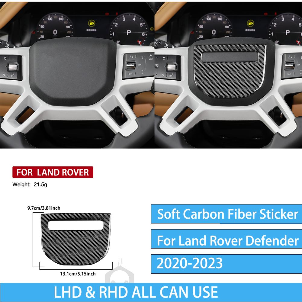 For Land Rover Defender - Auto Car Driving Wheel Decal Trim Cover Sticker Carbon Fiber Decoration Interior Accessories