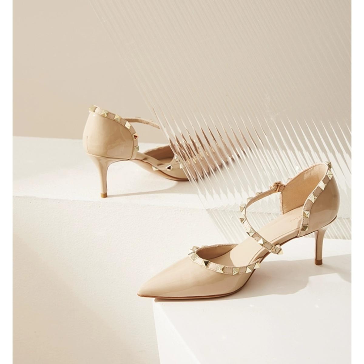 модные летние женские красные босоножки на высоком каблуке — фото 6