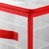 Decoration Organizer Space-Saving Divided Storage with Red Trim