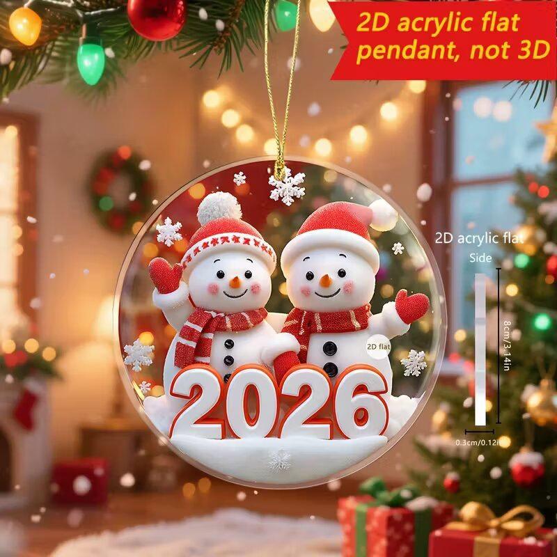 Christmas Acrylic Tree Pendant: Home, Car, Backpack Ornament & Festival Decoration