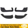 Car Door Anti Kick Mat Leather Carbon Fiber Sticker For BMW MINI Cooper F54 F55 F56 F57 F60 R56 R60 Car Accessories