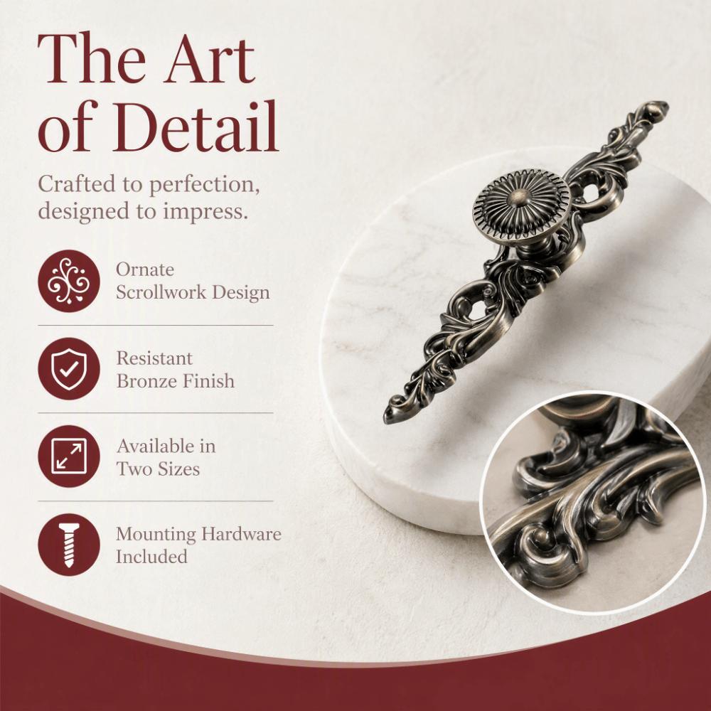 Zinc Alloy Drawer Pulls Bronze Finish Furniture Handles Hardware  Furniture Accessories