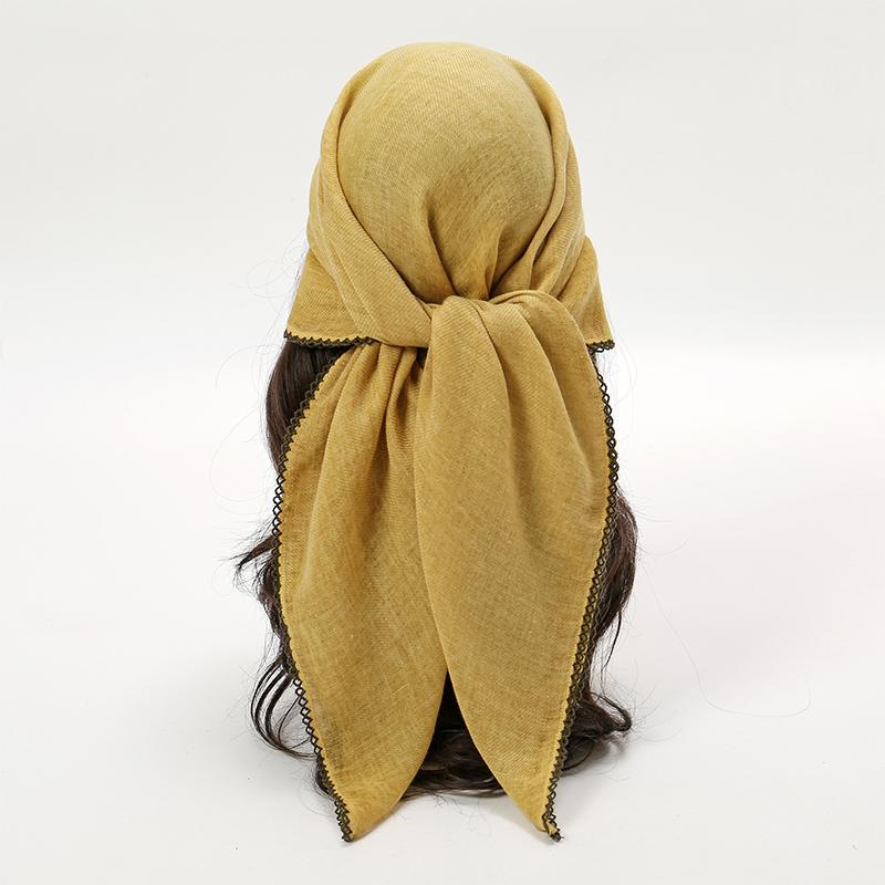 

Большой 90 см хлопковый квадратный шарф женский клетчатый дизайн солнцезащитный пляжный платок шаль накидка хиджаб буфанда дорожная пашмина эшарпе