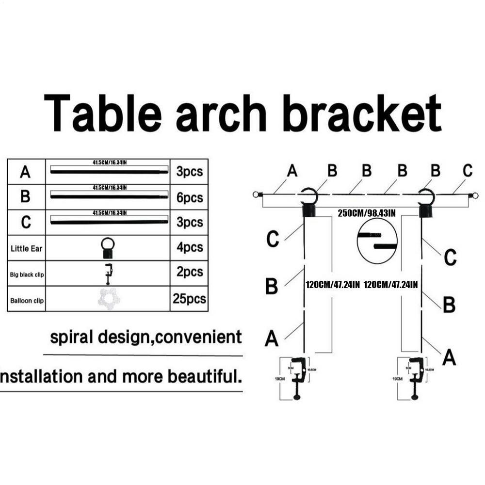 

Metal Over The Table Rod Stand Frame Party Decor With Clamps Christmas Tabletop Banner Rod Holder For Wedding Birthday
