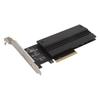 NVMe PCIe Adapter Card 2 Port M.2 NVMe To PCIe 4.0 X8 Card with Aluminum Heat Sink M.2 To PCI Express SSD Expansion