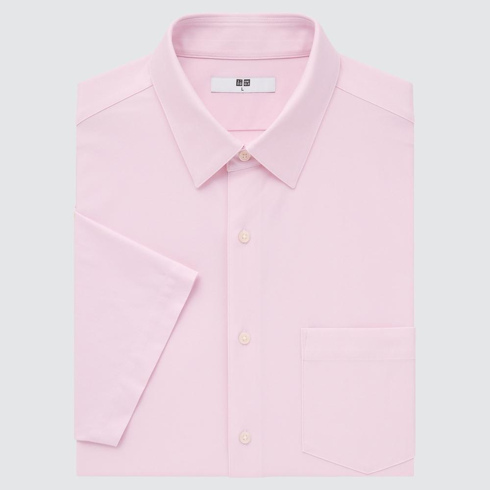 

UNIQLO JAPAN Сухая рубашка из джерси без глажения обычного цвета с короткими рукавами