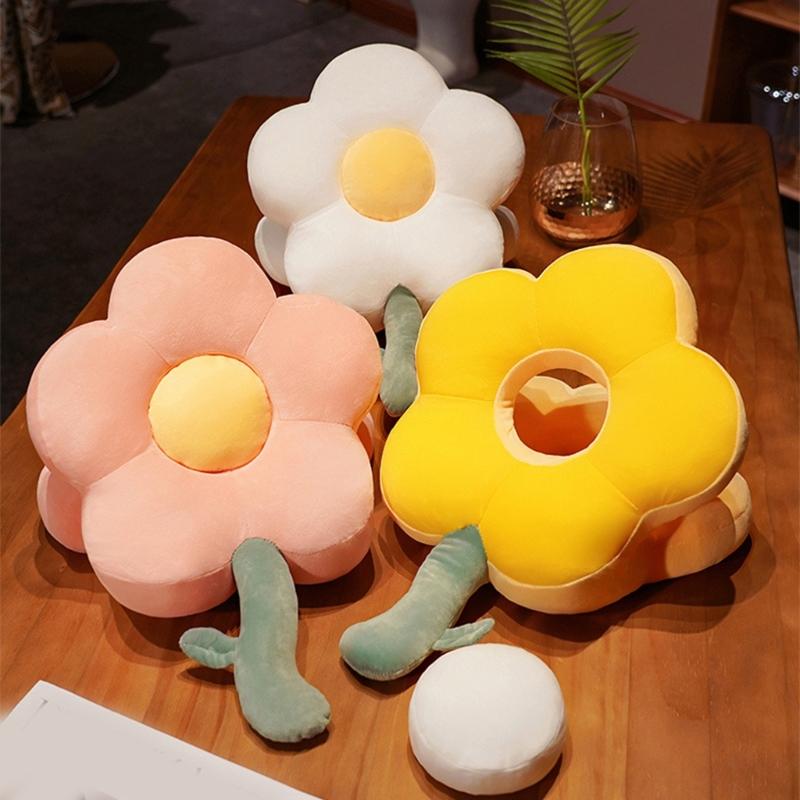 Comfortable Desk  Sleep Pillow Plush Flower Throw Pliiow for Office Workers and Students,Supportive Cushion