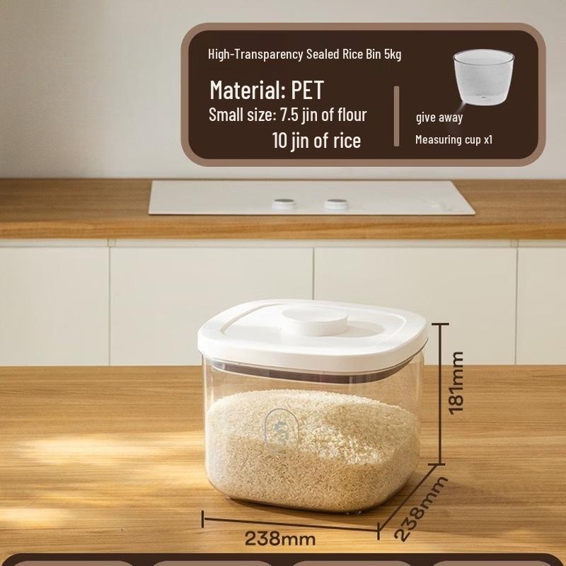 Chuyi Qi 5KG Transparent Flour Storage Container