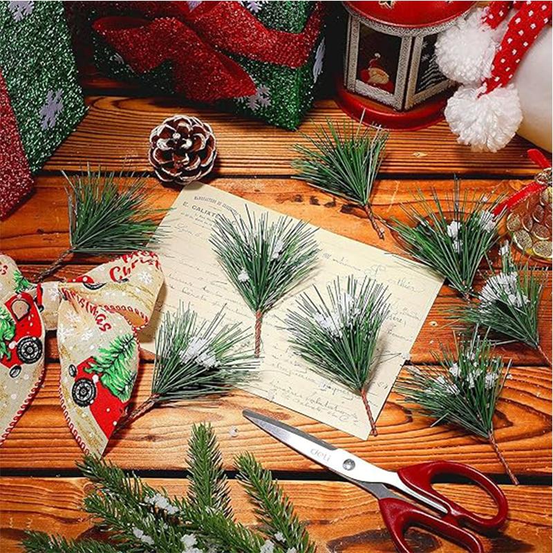 5/10Pcs Artificial Pine Needle 11CM Branch Green Plant Pine Needle for DIY Christmas Thanksgiving Wedding Home Garden Decoration